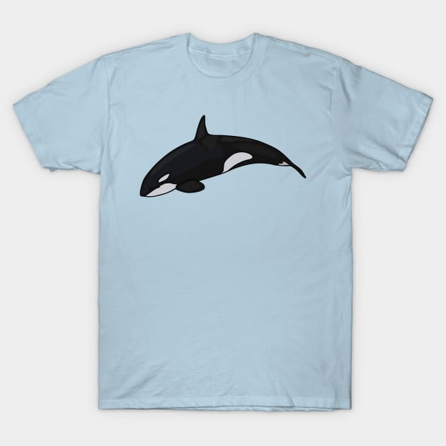 Killer whale cartoon illustration T-Shirt by Miss Cartoon